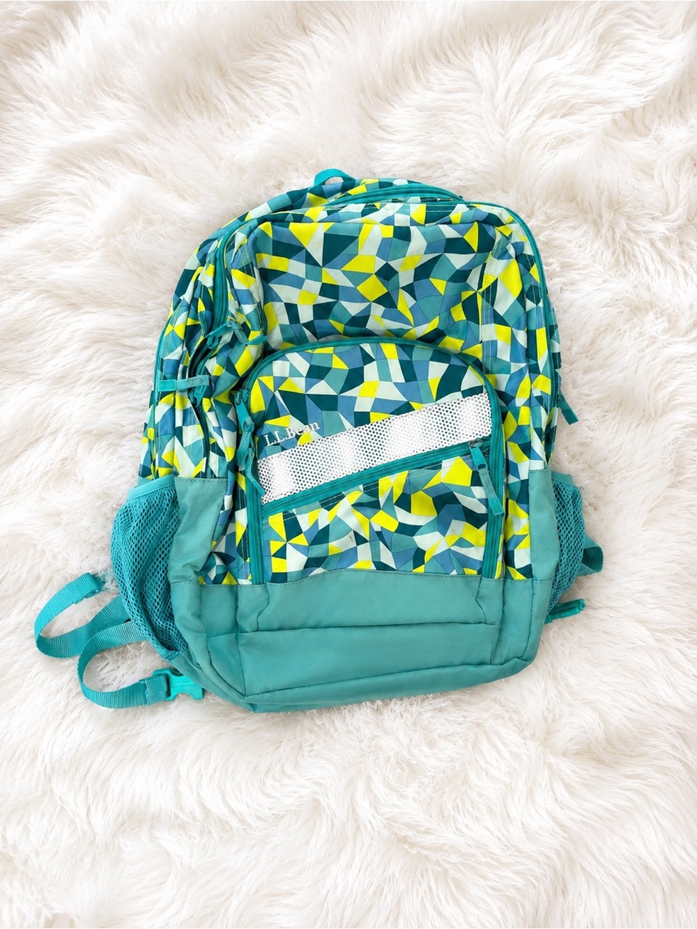L.L.Bean Deluxe Book Pack Backpack 37L Geometric Print